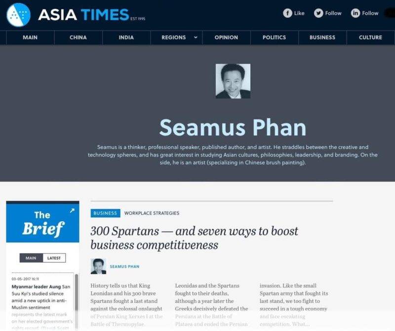 Seamus Phan - opinion contributor to leading media Asia Times