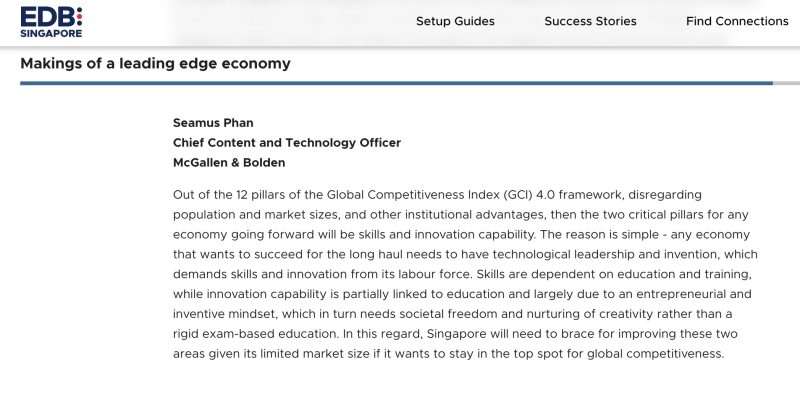 Seamus Phan - thought leadership on governmental column